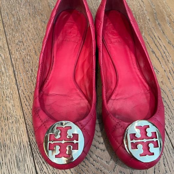 Tory Burch Quinn Quilted Ballerina Flat in Carnival Pink - Picture 3 of 4